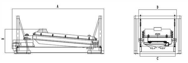 BZSJ平面回轉(zhuǎn)篩安裝簡圖 BZSJ平面回轉(zhuǎn)篩安裝簡圖-河南振江機械